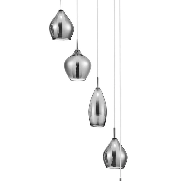 Salonowa lampa wisząca Amber Milano AZ3673 Azzardo kaskada chrom