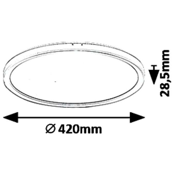 Sufitowa LAMPA plafon PAVEL 3428 Rabalux metalowa OPRAWA płaska okrągła LED 22W 4000K biała