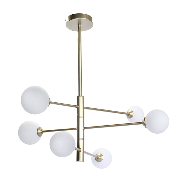 Sufitowa lampa do salonu Belluno 1246 molekułowa złoty biały