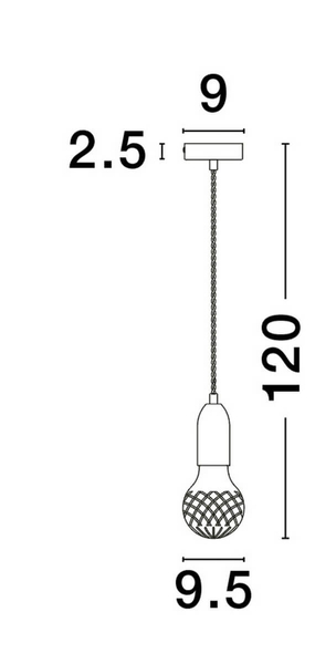 Wisząca lampa loftowa BANI LE42714 do przedpokoju czarna