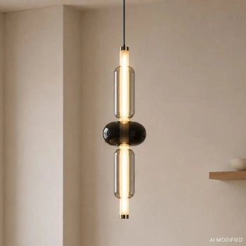 Wisząca lampa szklana KELLY złota przydymiona 31-54531 3xLED 8W 2700K na stół