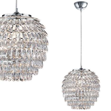 Kryształowa lampa wisząca PETTY R30451906 RL Light glamour crystals ananas chrom
