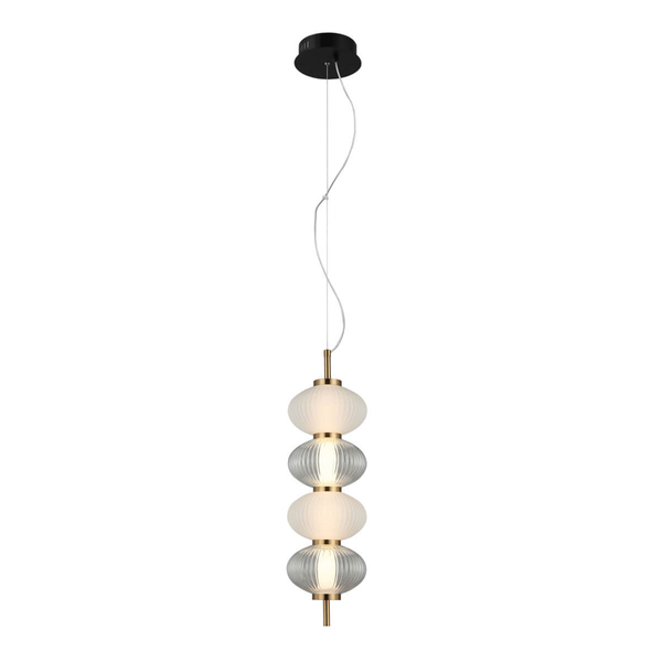 Lampa zawieszana Testa PND-84938-4V-BK LED 16W 3000K kule transparentna