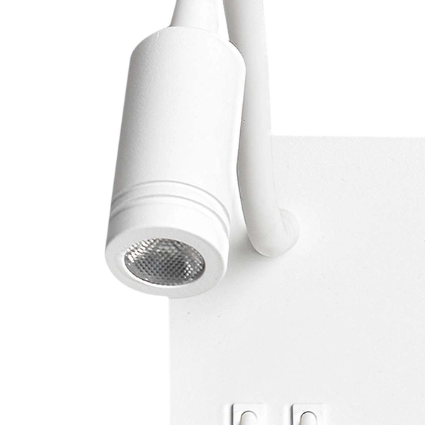 Kinkiet LAMPA ścienna SHELF ML6343 Milagro metalowa OPRAWA półka LED 11W 4000K z portem USB biała