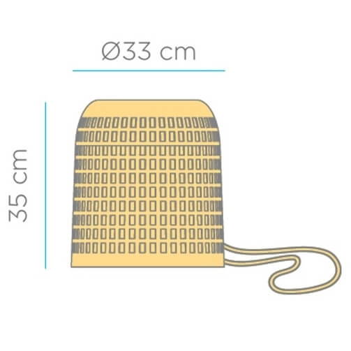 Pleciona lampa wisząca na baterie Positano LUMPOS035XXHXNW IP54 naturalna beżowa