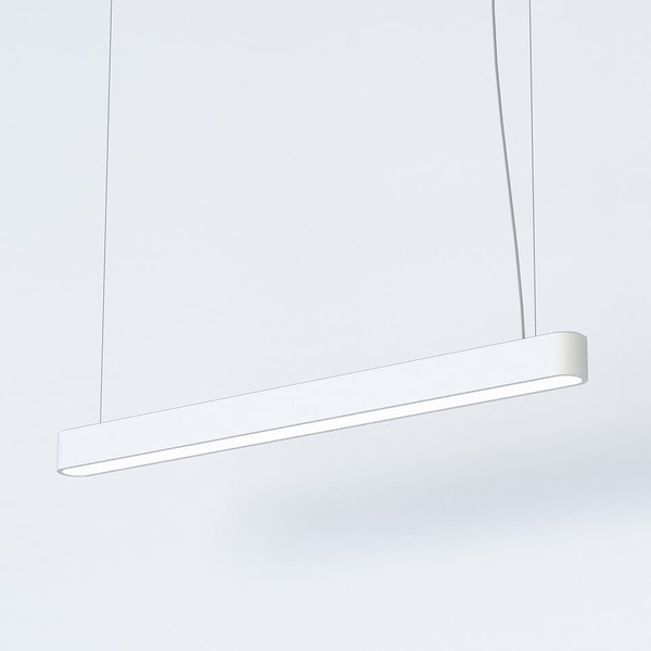 Wisząca lampa jadalniana Soft 7547 Nowodvorski podłużna metalowa biała