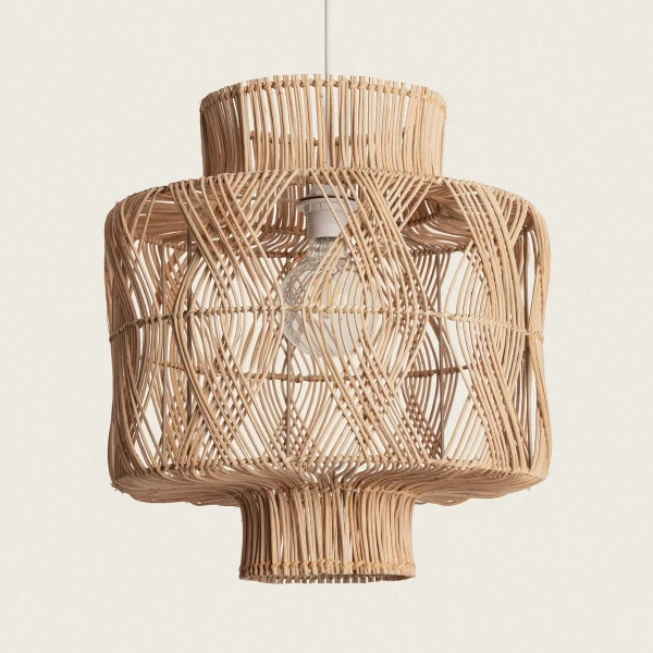 Wisząca lampa z ratanu japandi Boho ABR-LW23-BH-E27 Abruzzo IP65 beżowy