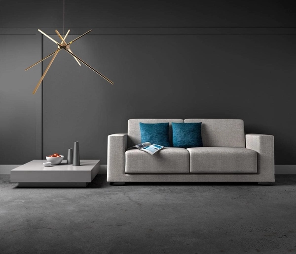 Salonowa industrialna lampa wisząca SPIDER P0457 Maxlight LED 33W 3000K metal złota