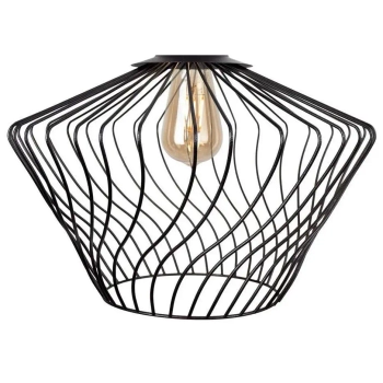 LAMPA wisząca WAVE S 8858 Nowodvorski metalowa OPRAWA industrialny ZWIS druciana klatka czarna