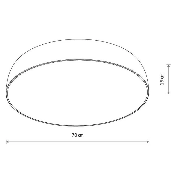 Lampa sufitowa owalna Satellite 8023 Nowodvorski kopułowa metal szara