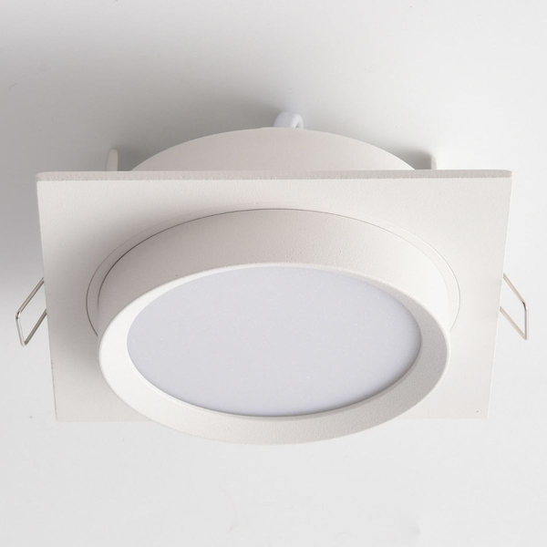 Wpust lampa sufitowa Hoop DL086-GX53-SQ-W okrągła biała