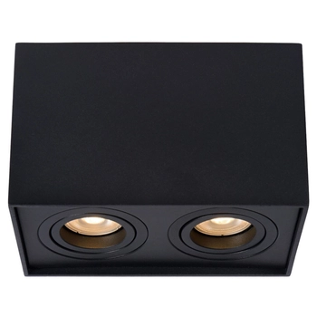 Kwadratowy downlight TUBE 22953/02/30 Lucide spot do sypialni czarny