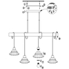 Prowansalska LAMPA wisząca JOWITA 54050-4H Globo metalowa OPRAWA zwis shabby biały czarny