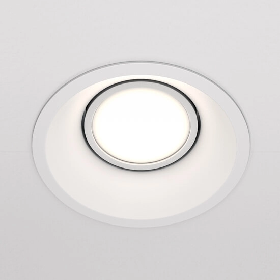 Wpuszczane oczko sufitowe Dot DL028-2-01W okrągłe białe