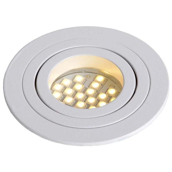 Podtynkowe oczko okrągłe Tube 22954/01/31 biały wpust do sypialni