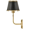 Lampa ścienna na korytarz Clarke HK-CLARKE1-BR-BK mosiądz czarny