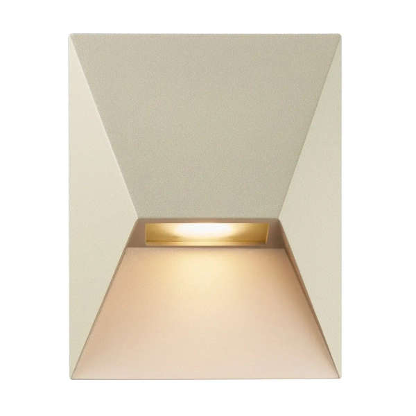 Ścienna lampa na taras Pontio 2218171008 metalowa IP54 beżowa
