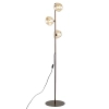 Stojąca lampa do sypialni Lava Brown 16150 szklane klosze brązowy