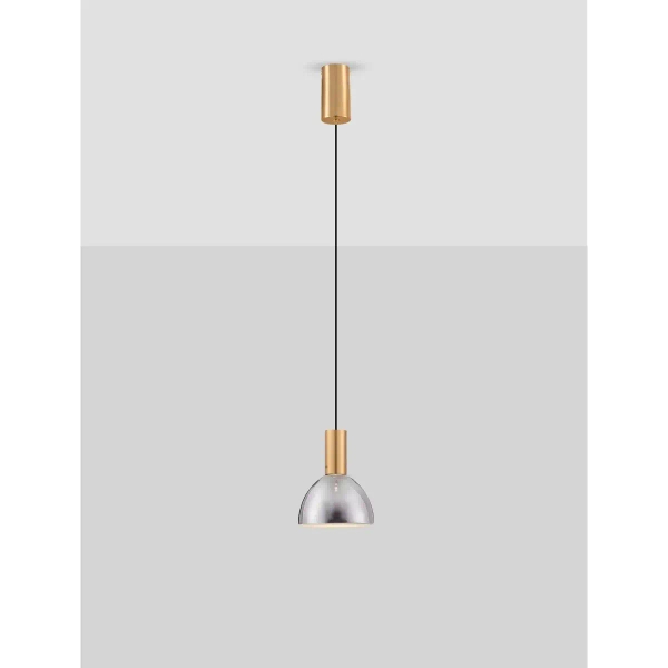 Szklana wisząca lampa SARDUNO LE45136 LED 8W 3000K złota