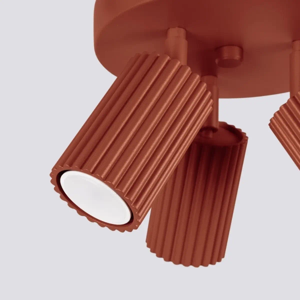 Regulowany plafon na korytarz KARBON SL.1639 tubki czerwone