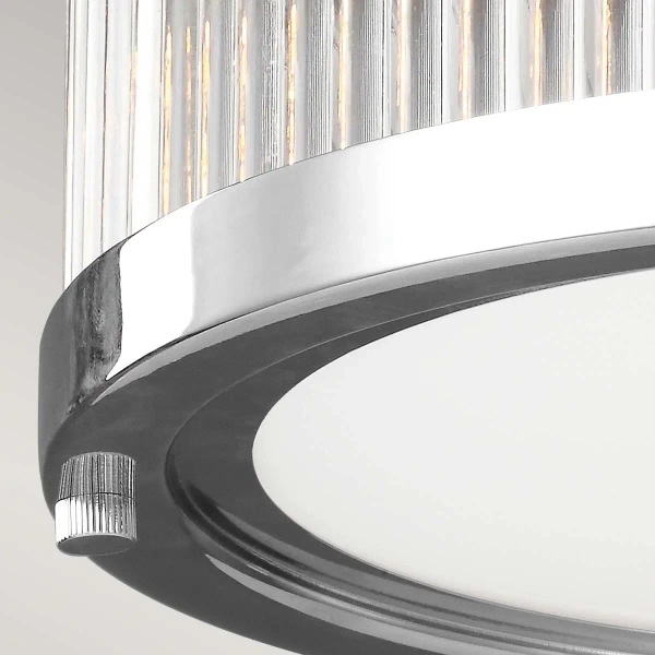 LAMPA sufitowa FE-PAULSON-F-S Elstead FEISS plafon OPRAWA metalowa okrągła IP44 polerowany chrom przezroczysta