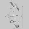 Podwójna lampa szynowa magnetyczna Elti TR005-2-2X12W3K-BBS LED 24W 3000K mosiądz czarna