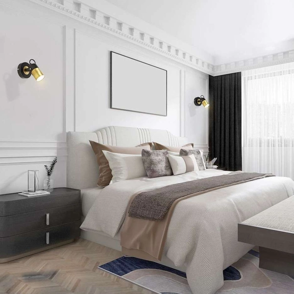 Kinkiet LAMPA ścienna WILSON MLP4850 Milagro metalowa OPRAWA regulowany reflektorek industrialny czarny mosiądz