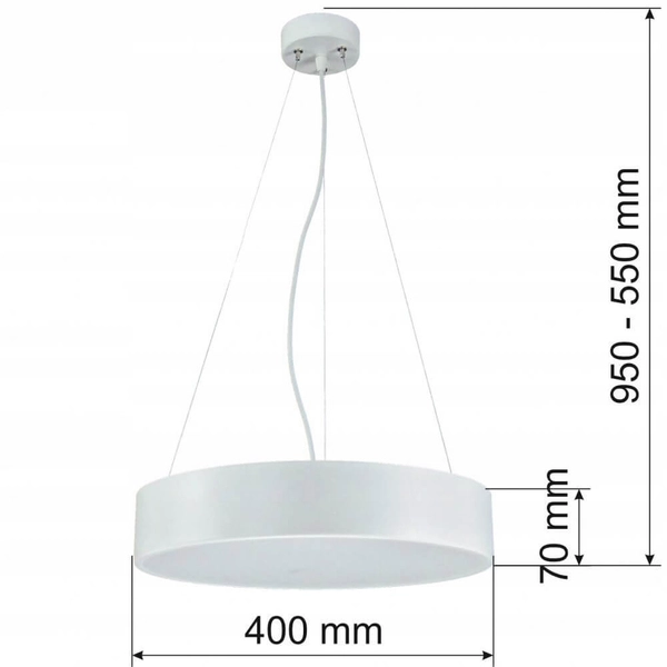 Minimalistyczna lampa wisząca Cleo 137623690234 Team do salonu biała