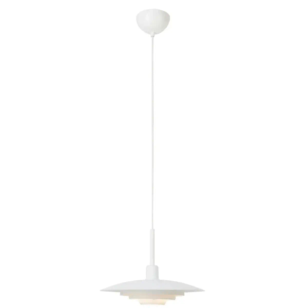 Nowoczesna lampa wisząca Piny 108874 nad stół dysk biały