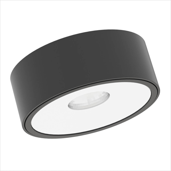 Wpuszczana lampa sufitowa Neo Nero Slim KG + Ufo Bianco Orlicki Design okrągła czarna biała
