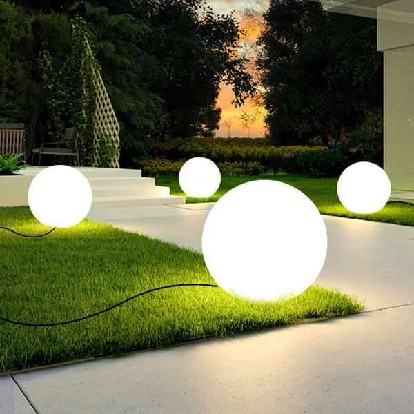 Lampa stojąca zewnętrzna Ø60 Ball ES-B060 Step IP65 okrąg koło tarasowa biała