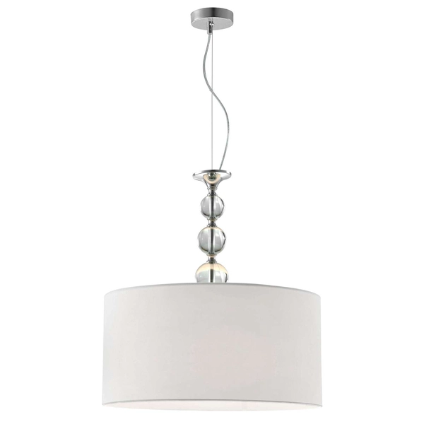 LAMPA wisząca REA RLD93163-1W Zumaline okrągła OPRAWA zwis abażurowy biały