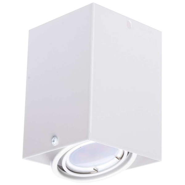 Spot LAMPA sufitowa BLOCCO ML476 Milagro natynkowa OPRAWA metalowa LED 7W 3000K oczko regulowane kostka cube biała