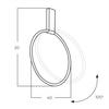 Metalowy kinkiet ścienny VINCENT AZ6200 Azzardo LED 32W 3000-6000K czarny