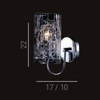 LAMPA ścienna IBIZA MBM1903/1 Italux szklana OPRAWA kinkiet tuba chrom przezroczysta