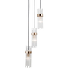 Wisząca lampa nad stół Taraso PND-40760-3-BK-HBR czarny złoty przezroczysty