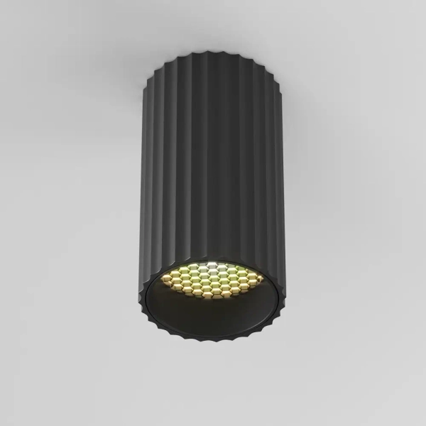 Sufitowa lampa tubka Calipso C106CL-01-GU10-B metalowa czarna