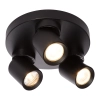 Sufitowa lampa do sypialni Pointa LP-6398/3C Round BK potrójna czarna