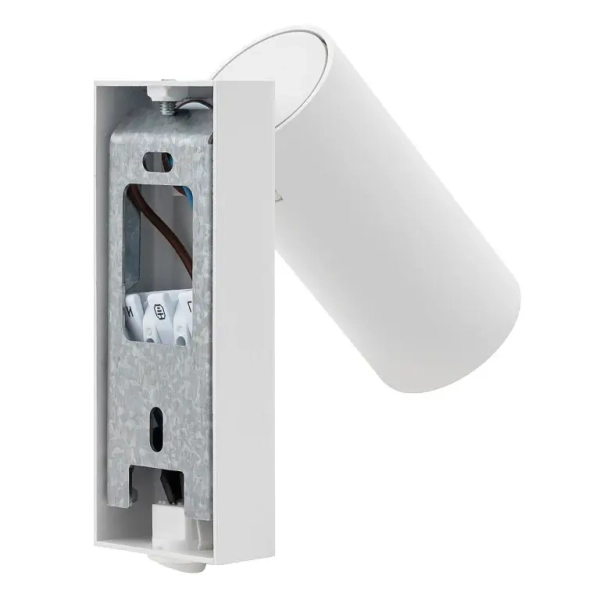 Minimalistyczny kinkiet ścienny FOURTY 11764 do sypialni tuba biała