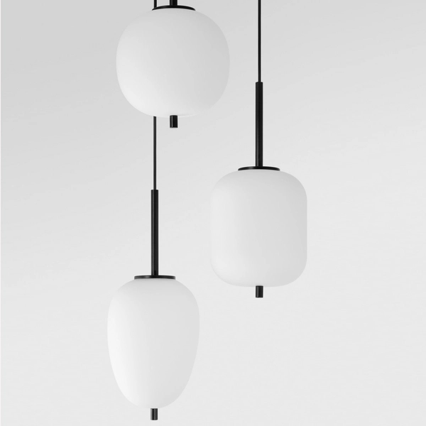 Kaskada lampa wisząca Marc LE42724 3-płomienna jadalniana czarna biała