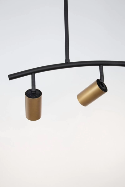 Sufitowa lampa nowoczesna Cayes nad stół czarna złota