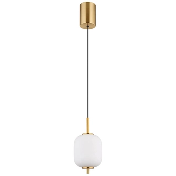 Szklana wisząca lampa Ewald 15217H LED 7W 3000K kule mosiądz