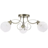 Klasyczna lampa sufitowa 8964/3 21QG kryształki mosiądz