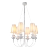 Żyrandol glamour Queen ST-7105-6S white Step pałacowy do salonu biały