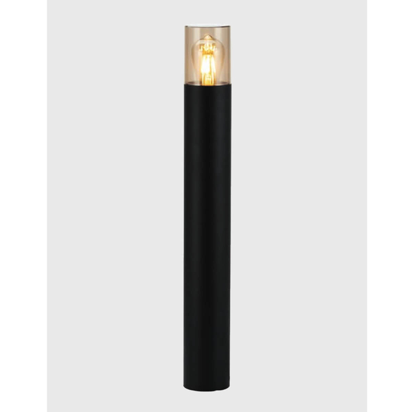 Stojąca lampa słupek Hager AZ5865 do ogrodu IP54 czarny przezroczysty