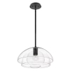 Kopułowa lampa wisząca LOTUS QN-LOTUS-P-BLK szklana czarna przezroczysta