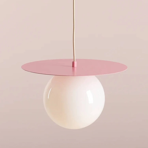 Kulista lampa nad stół Loop 1125G18_M Aldex wisząca ball różowy