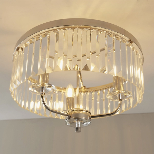 Sufitowa lampa glamour L&-190264 Light& z kryształkami nikiel