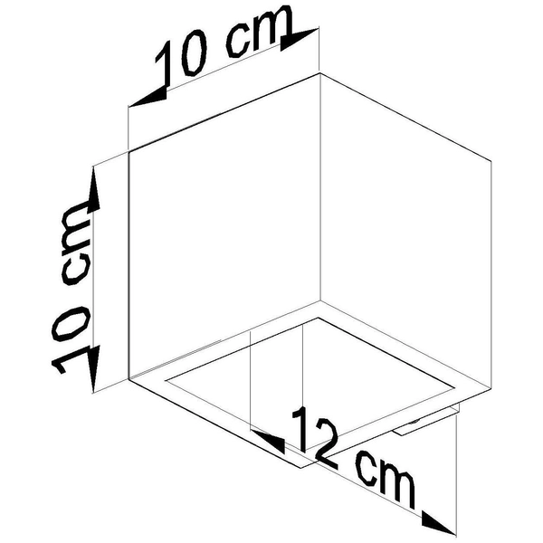 Kwadratowa LAMPA ścienna SL.0491 kinkiet OPRAWA kostka ekologiczna drewno