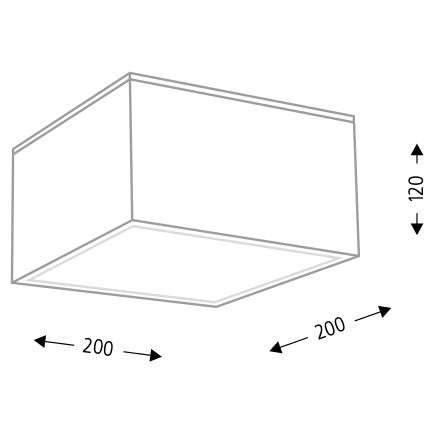 Plafon LAMPA sufitowa ZAMA 1185 Shilo kwadratowa OPRAWA natynkowa kostka cube czarna